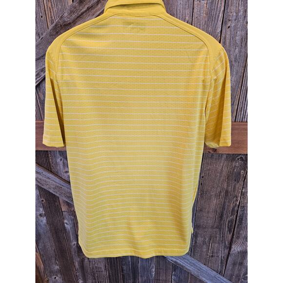 Callaway opti dri yellow perforated performance polo high visibility golf M EUC - Picture 2 of 7